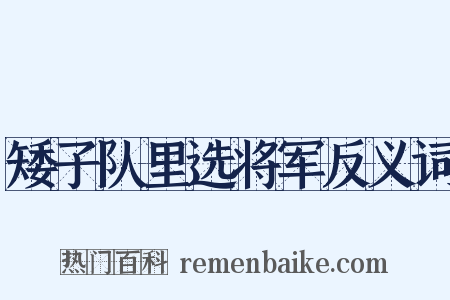 矮子队里选将军反义词是什么意思的图片